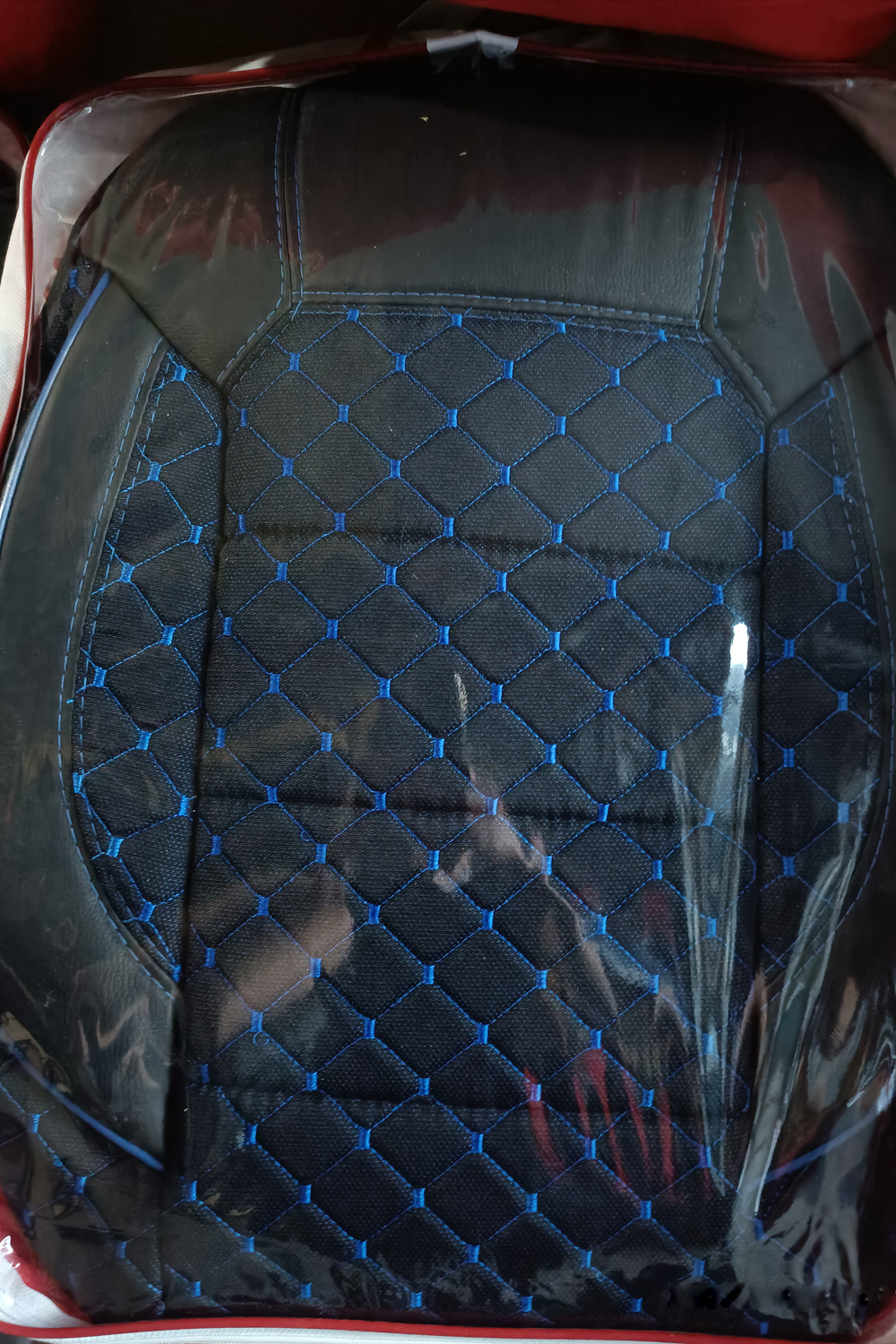 Mavi  Nakışlı Oto Koltuk Kılıfı