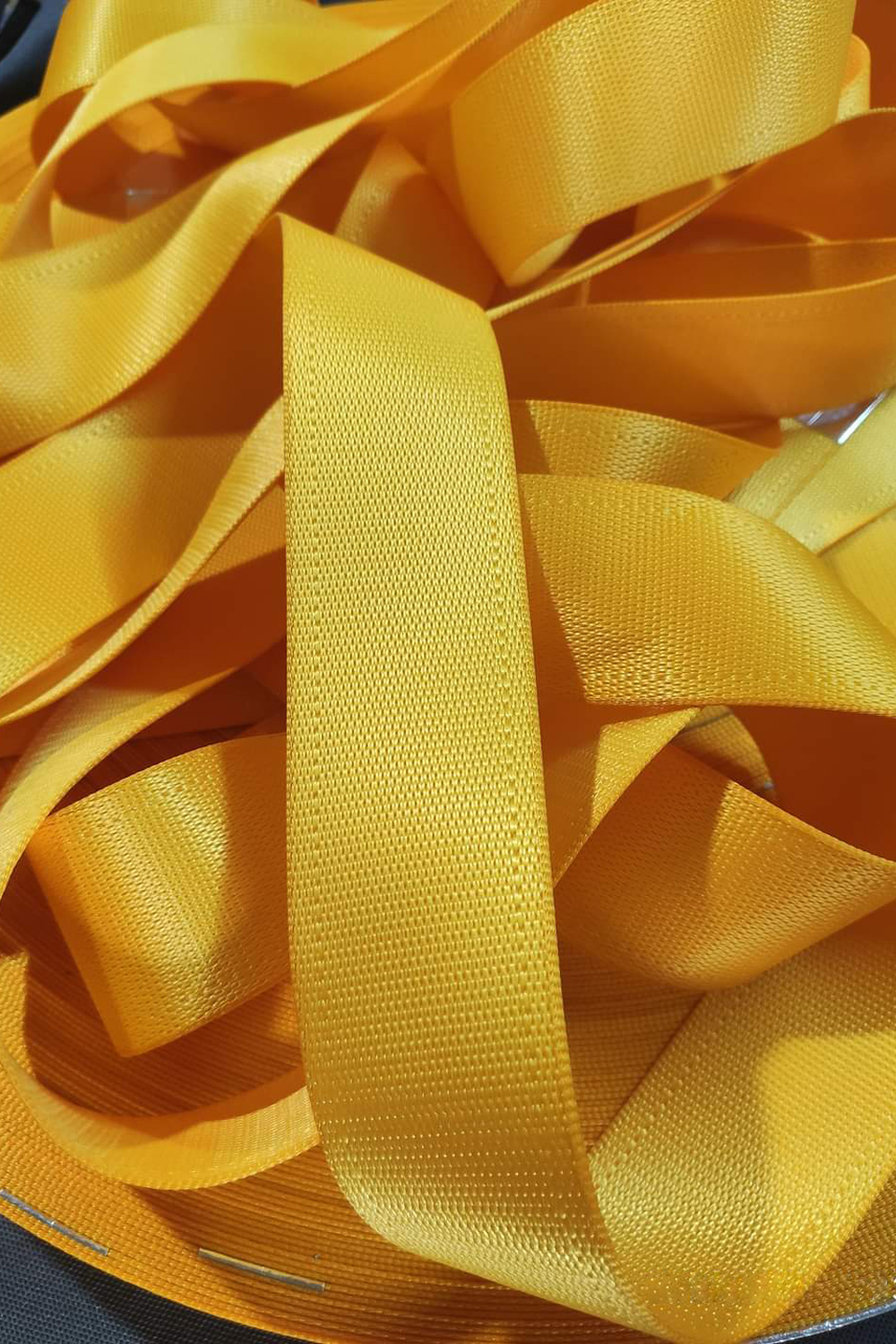 Sarı Emniyet Kemeri Kumaşı